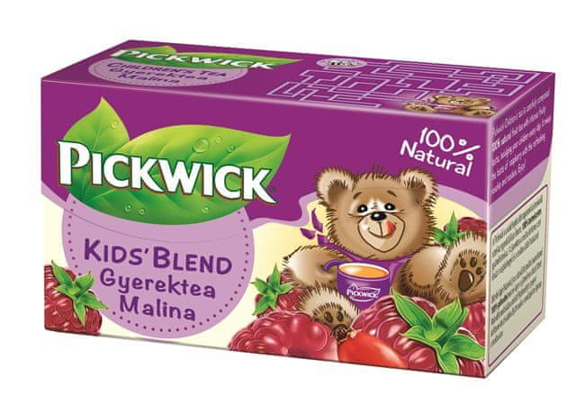 Pickwick Ovocný čaj, 20x1,5 g, "Detský čaj", malina